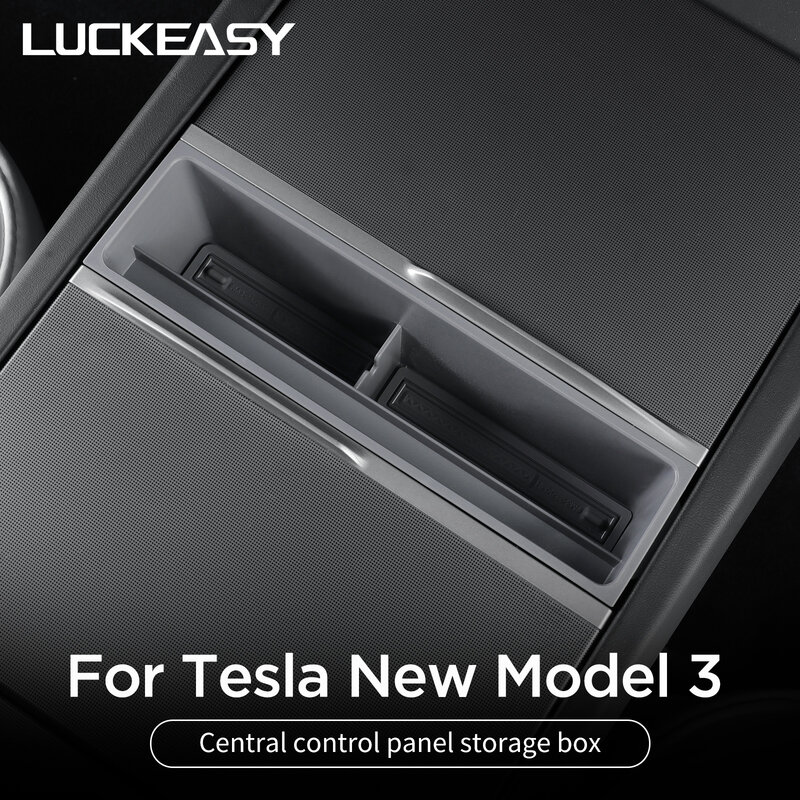 For Tesla Model 3 Central Control Storage Box Model3 Highland 2024 Center Console Panel Tidying Organizer Car Accessories