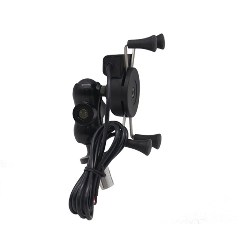 Uchwyt na telefon motocyklowy uchwyt na widelec uchwyt nawigacyjny GPS z ładowarką USB do BMW F900XR Yamaha Tenere700 stojak na telefon komórkowy