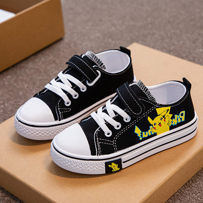 Pikachu Shoes 2024 Spring And Autumn Children's Shoes Are Versatile, Light And Handsome Children's Big Children's Canvas Shoes