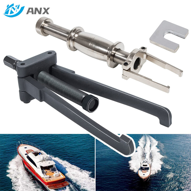 Anx superior & inferior portador do rolamento extrator com adaptador de colar movimentação para yamaha suzuki johnson honda evinrude barco acessórios