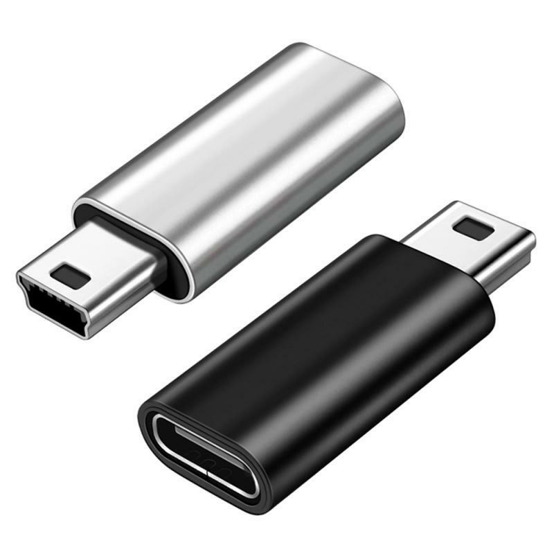 Adaptador Mini USB a tipo C, Conector de transferencia de datos de 1 a 7 piezas, 5 pines, macho, hembra, para MP3, cámara y PC