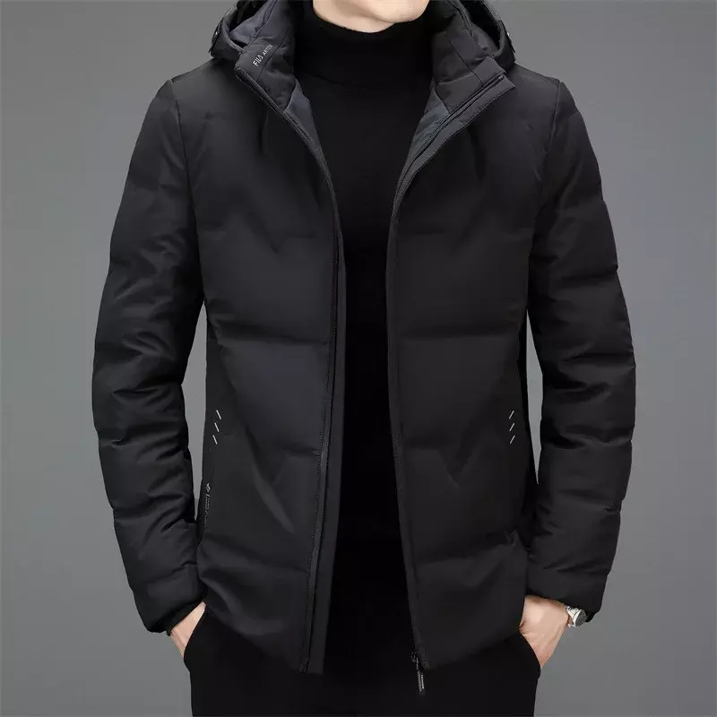 2023 남성용 긴팔 덕다운 재킷, 방풍 코트, 패션, 겨울, 가을, 신상
