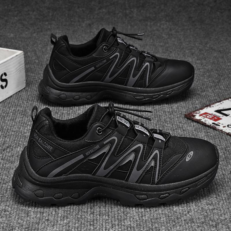 Zapatos de malla para hombre, calzado deportivo y de ocio para correr, altura Extra, color negro, invierno, 2023