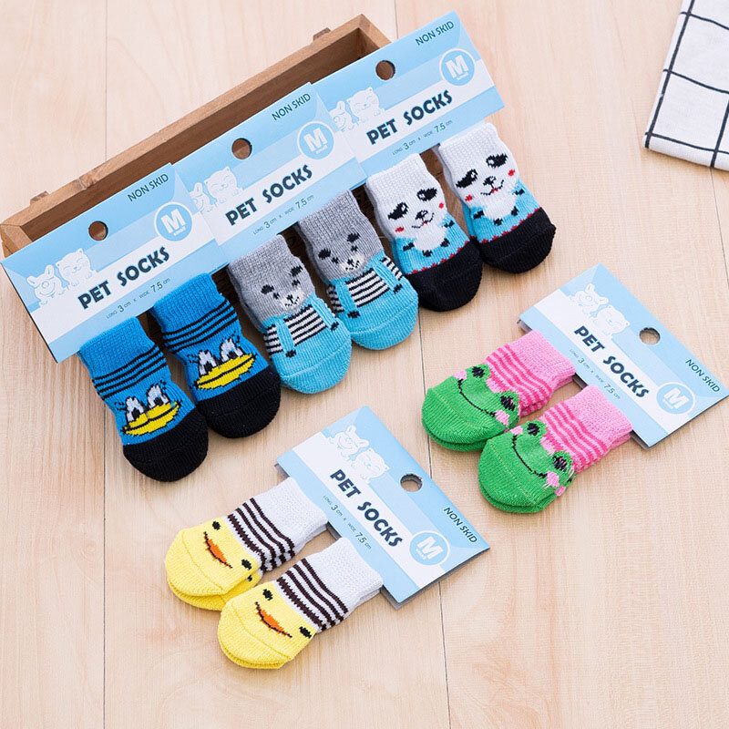Pet Knits Socks Puppy Dog Socks Dog Anti Slip Sock Pet Clothing Non-slip Foot Covers Pet Products Shoes For Dog Mascotas Perros