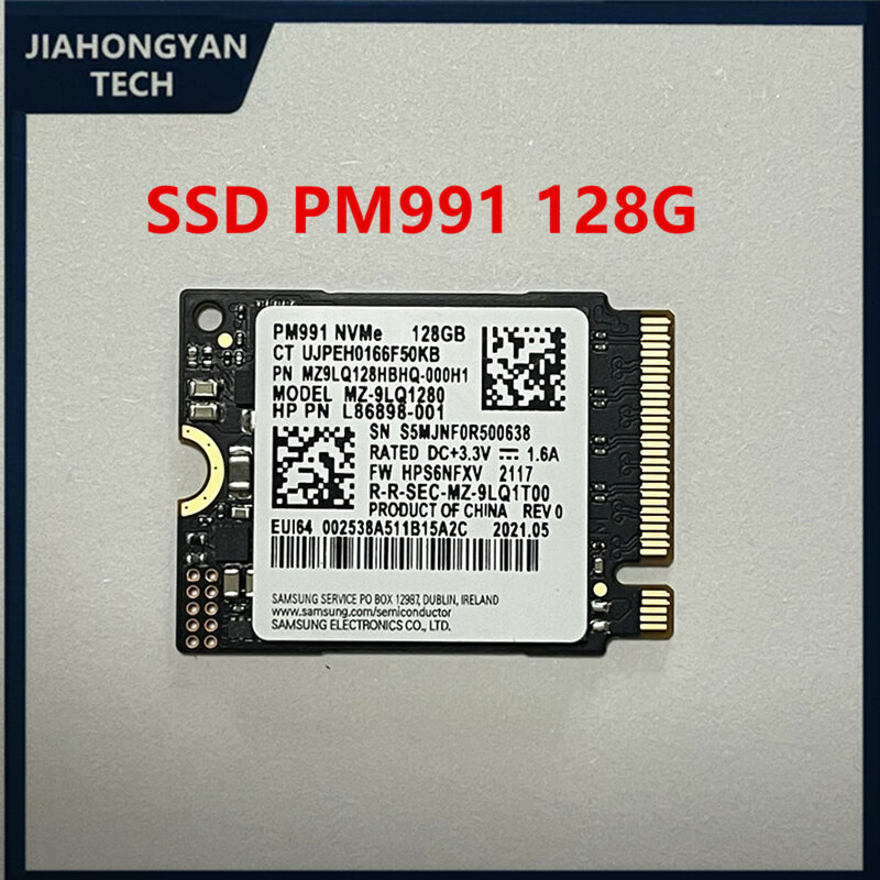Unidade de estado sólido interna original para Samsung, PCIe PCIe 3.0x4, PM991, 128G, 2230