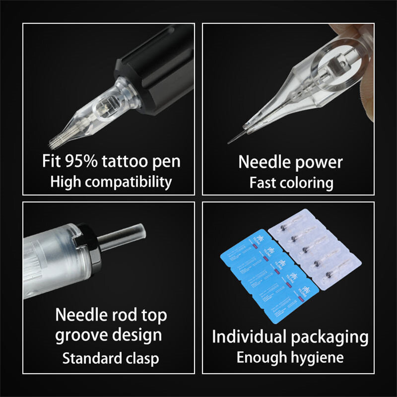 New 10pcs Screw Tattoo Needles New And High Quality Tattoo Cartridges For Permanent Microblading Makeup For Tattoo Machine
