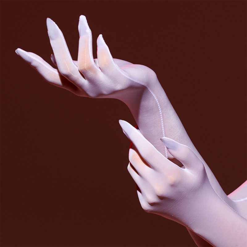 Женские пикантные масляные блестящие эластичные перчатки, прозрачные варежки, перчатки для вождения, прозрачные дышащие перчатки для танцев, клубов, Косплея