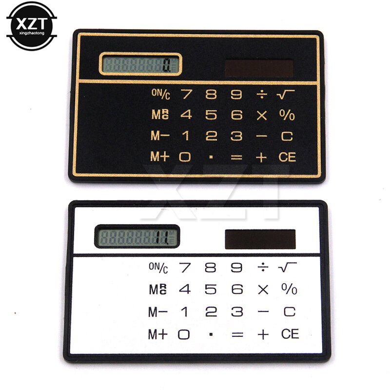 Calculatrice solaire ultra fine à 8 chiffres, avec écran tactile, conception de carte de crédit, portable, mini calculatrice pour école de commerce