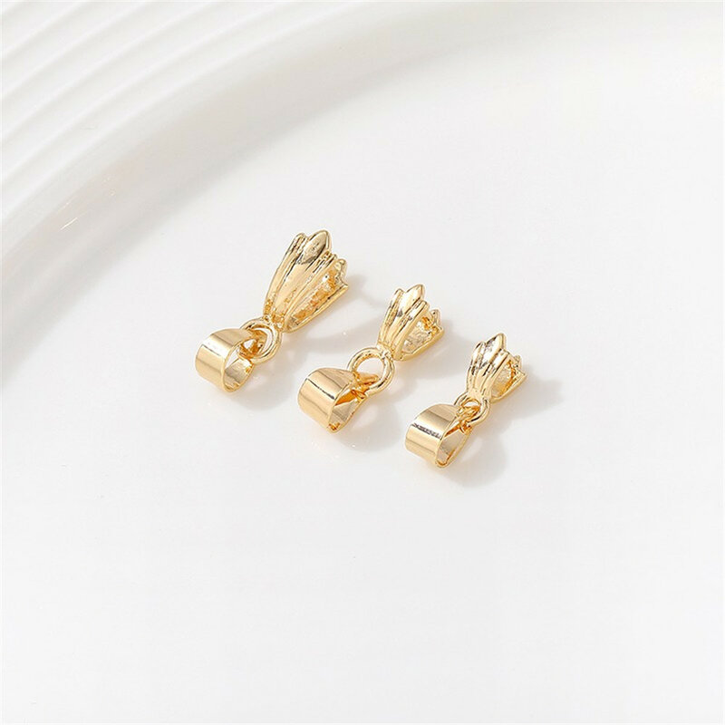 14K Gold-plated Butterfly Rose Melon Seed Buckle Pendant Clip Handcrafted DIY Making Bracelet Headpiece Material Accessories