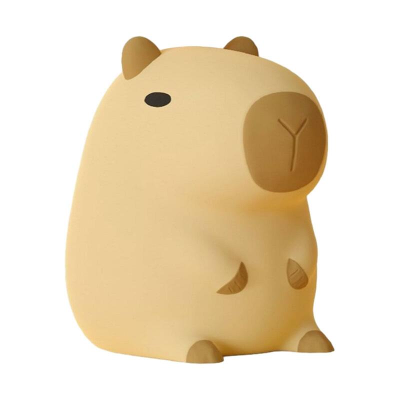 Cartoon Capybara Night Light Portable Rechargeable Adjustable Brightness for Living Room Desktop Breastfeeding Bedroom Decor