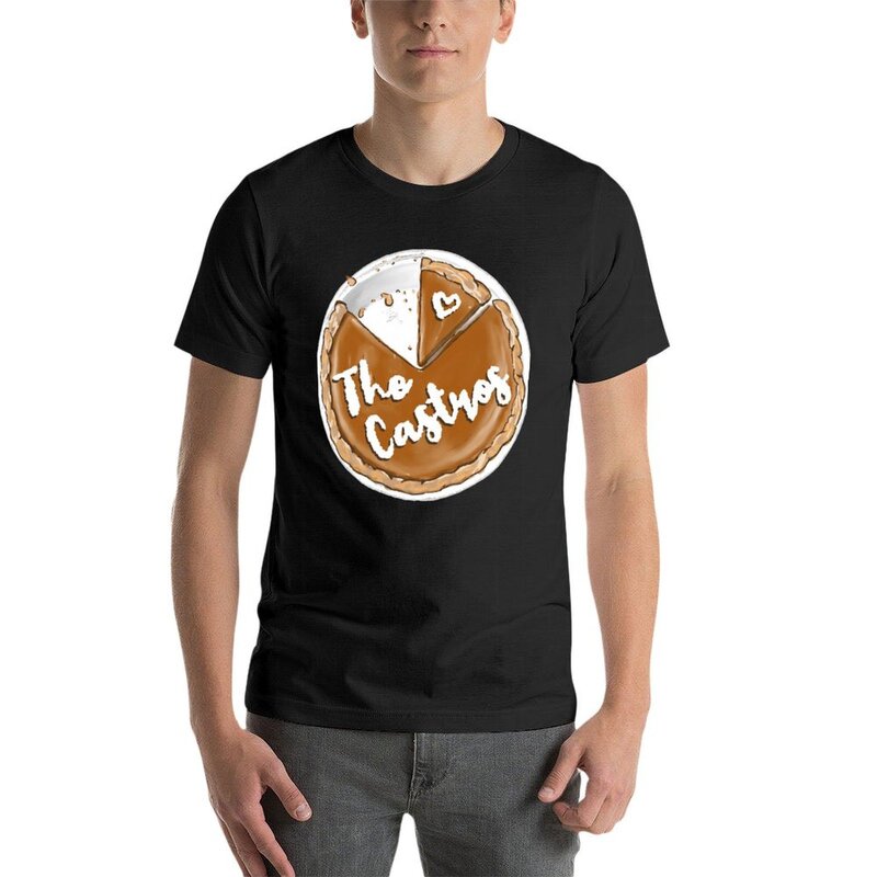 T-shirt gráfica masculina The Castros Pumpkin Pie, roupa vintage de secagem rápida, roupa de suor