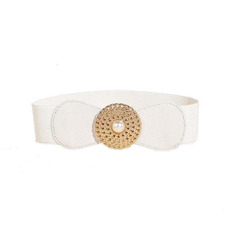 ZLY-cinturilla elástica ajustable para mujer, cinturón colorido de poliéster, aleación dorada, hebilla de Metal, estilo de abrigo, 2024