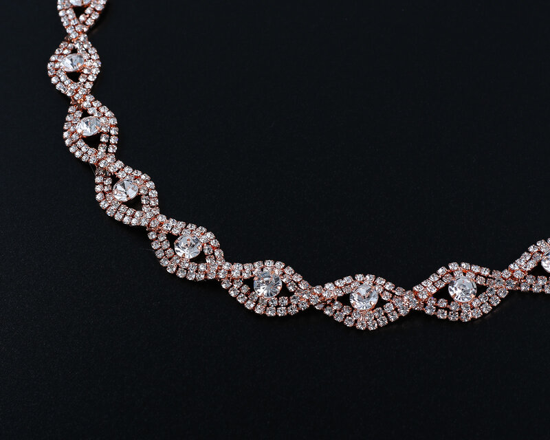 NZUK-Cinturón de diamantes de imitación de cristal para novia, cinturón de lujo para vestido de novia, accesorios de boda