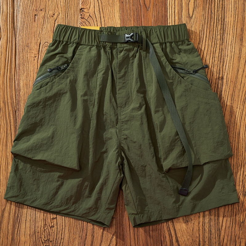 Estate New American Retro Mountain Style Outdoor Cargo Shorts uomo lavato Casual allentato ad asciugatura rapida Multi-tasca pantaloni a 5 punti
