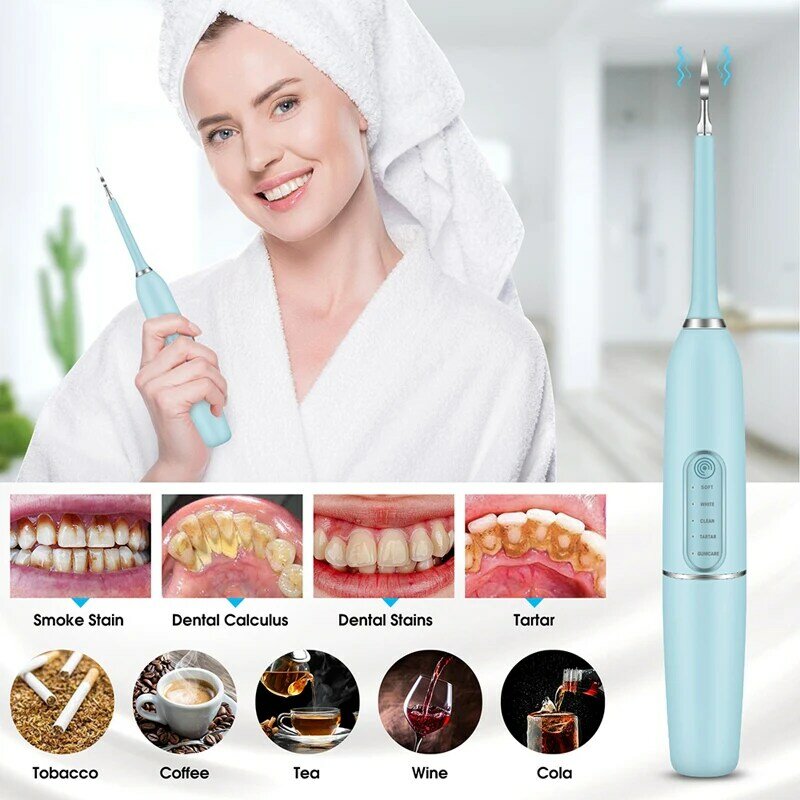 Nettoyeur de dents électrique sonique, charge Inductive étanche, dissolvant de tartre dentaire, élimination des taches, 5 Modes pour adulte