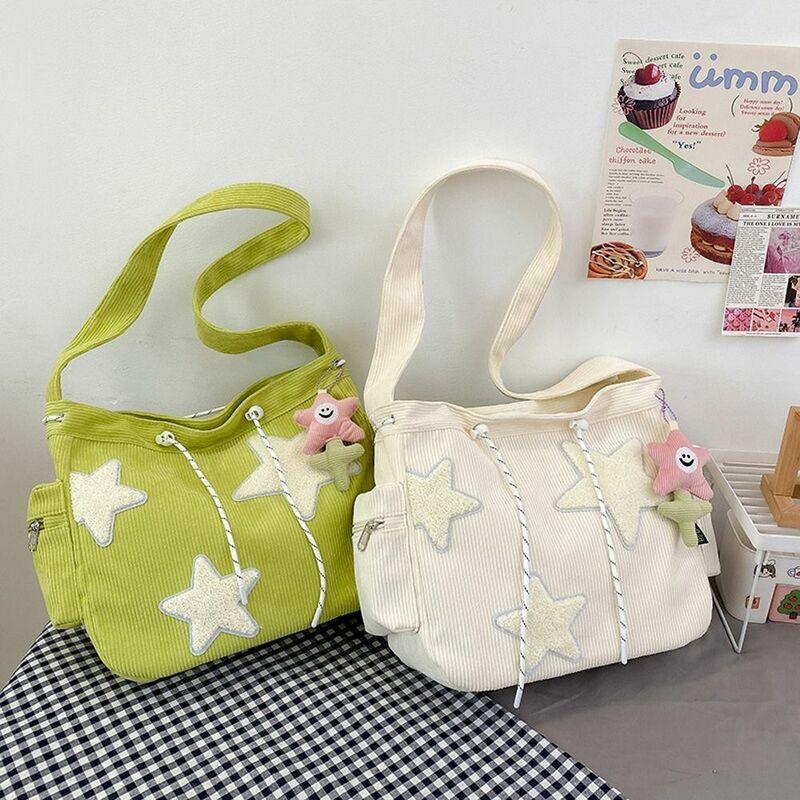 Y2k стильные сумки через плечо со звездами, сумки Ins, вместительная сумка для подростков, милая сумка через плечо, портативная Повседневная сумка для хранения, кошелек, кошельки