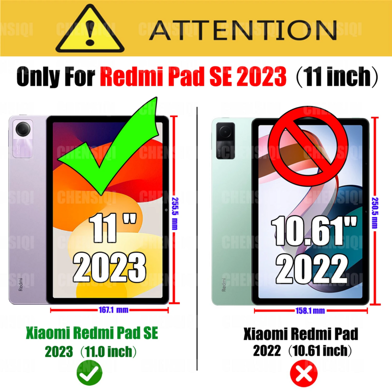 Protector de pantalla para Xiaomi Redmi Pad SE, 11 pulgadas, 2023, película de vidrio templado para tableta, Protector de cámara trasera, anticaída/antiarañazos