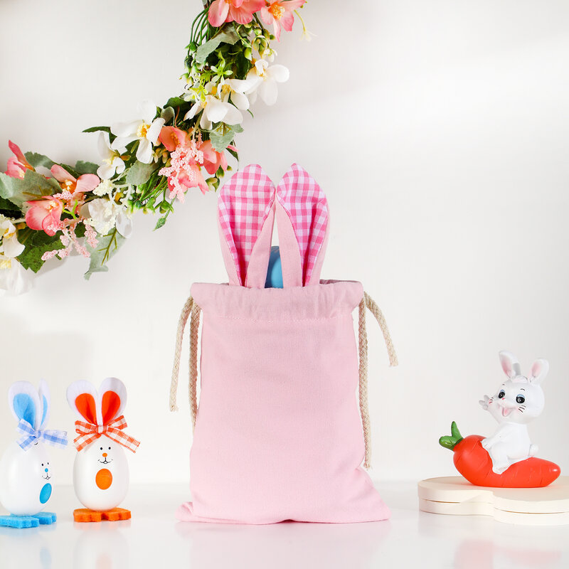 2024 torebki wielkanocne śliczny króliczek torby do pakowania prezentów królik czekoladowe cukierki torby ślubne urocze przyjęcie wielkanocne dekoracje