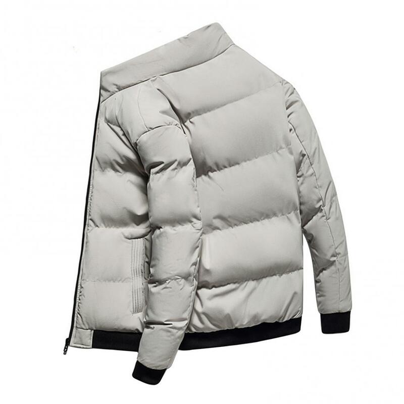 Jaqueta de algodão masculina, Casaco grosso e quente, roupa de rua esportiva casual, roupa ao ar livre, inverno