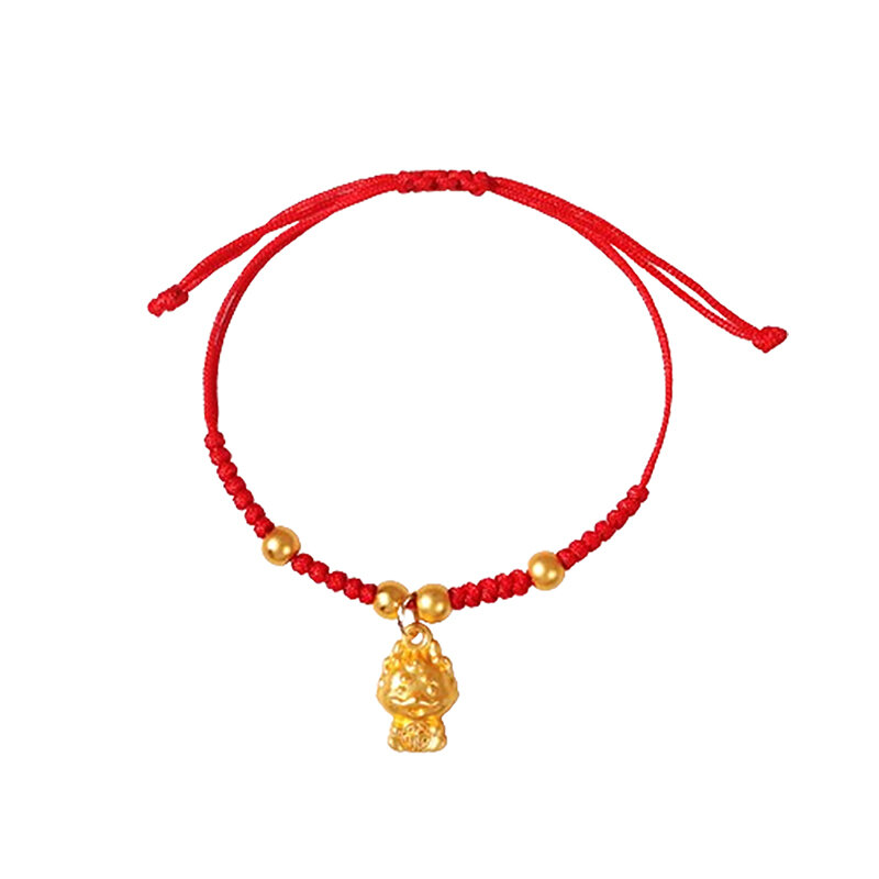 Lovely Cartoon Animal Dragon Bracelet For Women Men Vintage Handmade Braided Red Rope Bracelet New Year Jewelry Birthday Gift