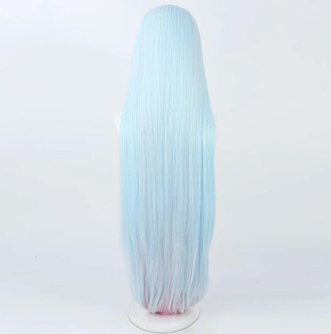 Perucas sintéticas resistentes ao calor Arona Long, peruca cosplay, perucas de jogo, pele nova, azul, rosa, mista, 103cm
