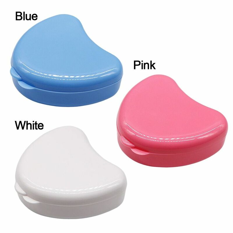 Portable Retainer Case False Teeth Protective Case Multiple Colors Plastic Denture Tray Box Dental Retainer Box Old People