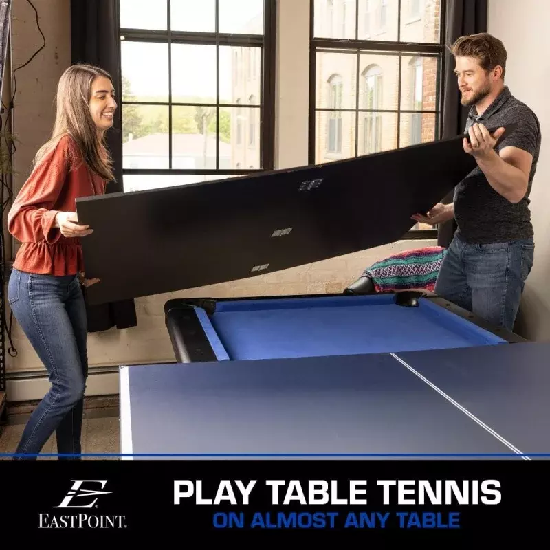 EastPoint-Top de conversión de Ping Pong deportivo, Topper de tenis de mesa plegable, ligero y portátil, no requiere montaje, azul