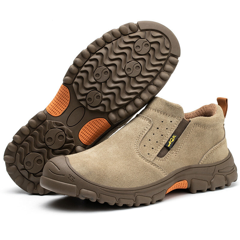 Men's work shoes  anti impact, anti puncture, steel wrapped head, electric welder  step on safety shoes  insulation