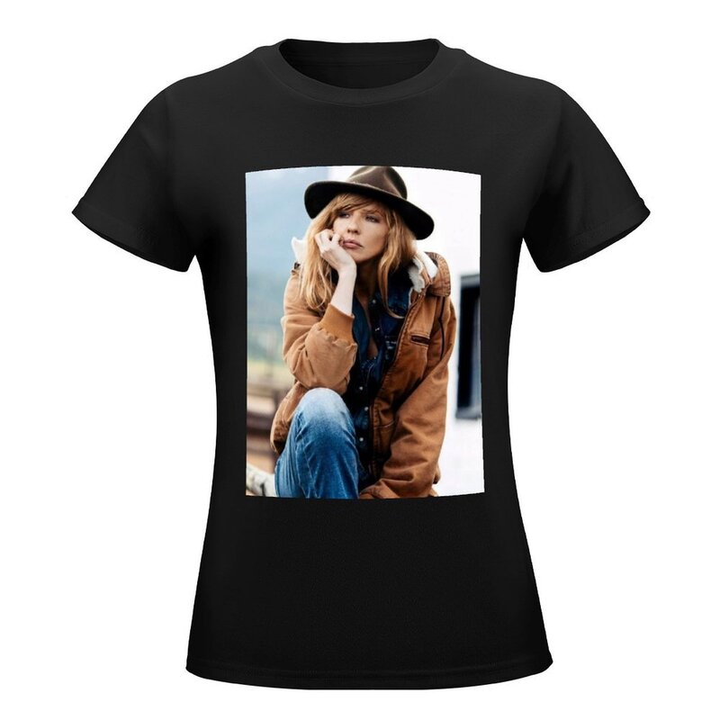 Beth dutton 여성용 그래픽 반팔 티셔츠, 여름 탑 타이트 셔츠