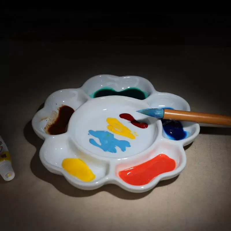 Hoa Mận 7-Lưới Gốm Màu Nước Bảng Cảnh Đức Trấn Bắn Nghệ Sĩ Cao Cấp Gouache Sơn Acrylic Tiểu Bao Bì Gốm món Ăn