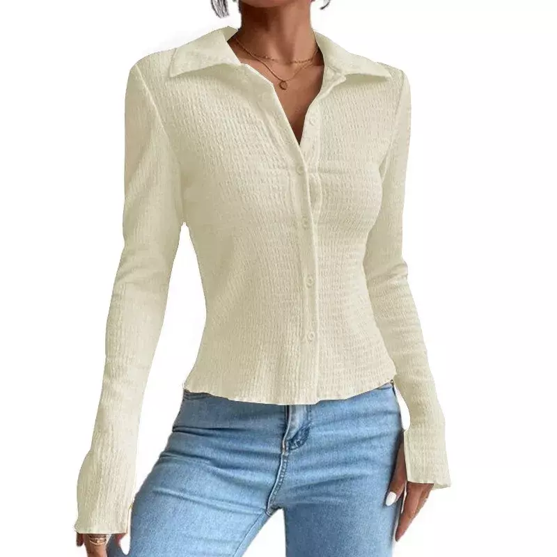 Fall/Winter Women's Panels Long Sleeves Split Cardigans, Button-down Tops Lapel T-shirts Fashionable New Casual Sexy Elegant