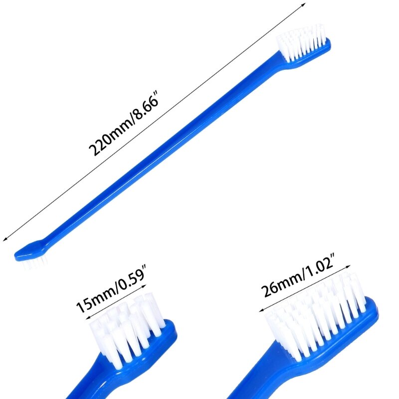 Double-head Pet Toothbrush Small-Head Toothbrush Cleaning Dog Cat Brush
