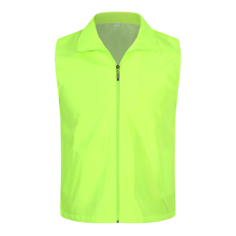 Gilet moda giacca Zip traspirante comodo gilet da pesca poliestere taglia M ~ 3XL senza maniche morbido abbigliamento da lavoro Unisex