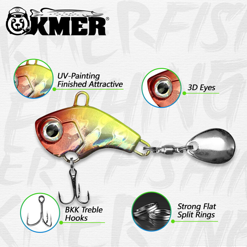 KMER-señuelos de pesca V4 equilibrador, anzuelos Wobbler de hundimiento, anzuelos de lucio, accesorios de equipo de Walleye, Spinner de plantilla de invierno, aparejos