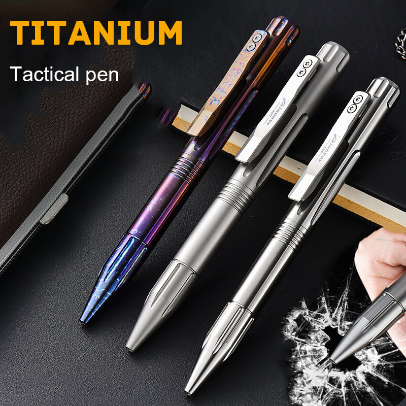 Tc4 Titanium Window Breaking Tactica Pen Mini Zelfverdediging Outdoor Camping Draagbare Edc High-End Handtekening Pen Voor Dames