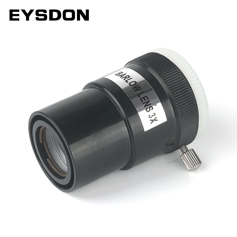 EYSDON Barlow Lens 3X Plastic for 1.25" Astronomical Telescope -Economical And Practical Multiplier Lens