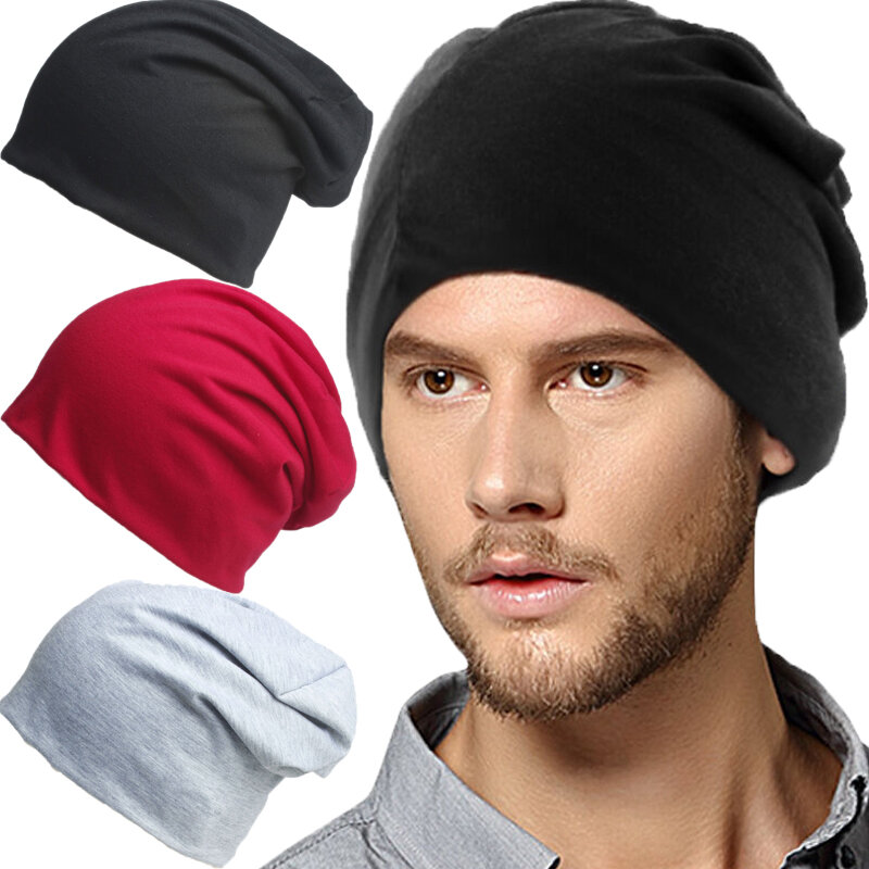 Sombrero holgado de algodón para hombre y mujer, gorro transpirable, cálido, a prueba de viento, Hip-Hop, esquí, Skullies, Unisex