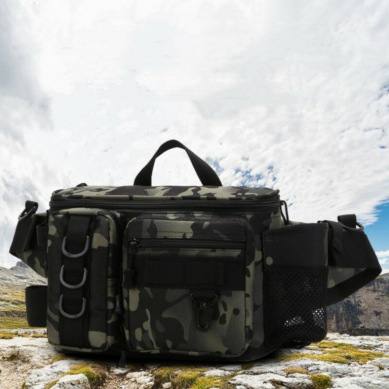 Multifunctional Fishing Tackle Bag Waterproof Backpack Portable Fisherman Belt Protective Shoulder Goods Lure Coil Suitcase Jig