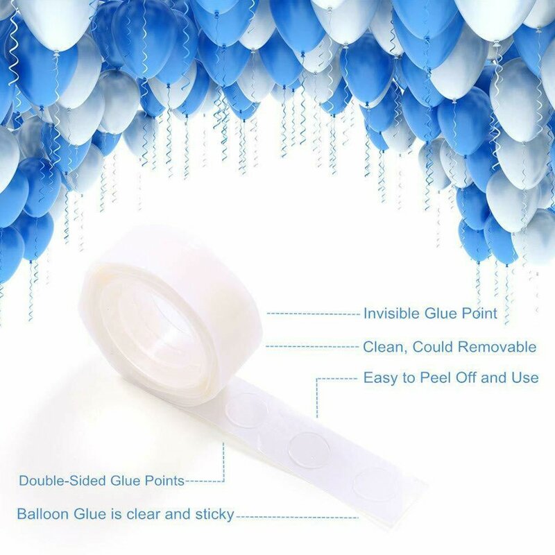 Balão transparente Cápsulas adesivas, 100 Ponto, Dispensing Point, Adequado para Decorações do quarto do casamento, 1,2 centímetros de diâmetro