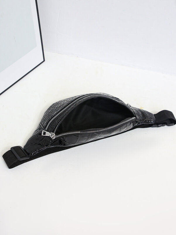 Crocodile Pattern Waist Bag Chest Bag Waterproof Highlight Fanny Pack Shoulder Messenger Bag Outdoor Sports Running Phone Bag