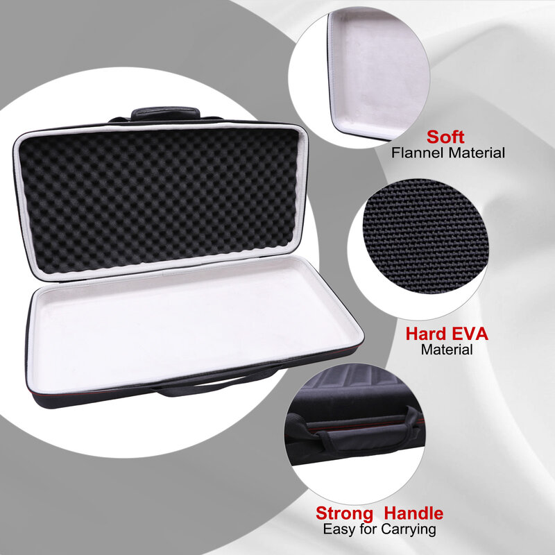 LTGEM-EVA Case para DJ pioneiro, DJ controlador, caixa de armazenamento de equipamentos de áudio, caixa exterior portátil, caixa protetora, DDJ-REV1