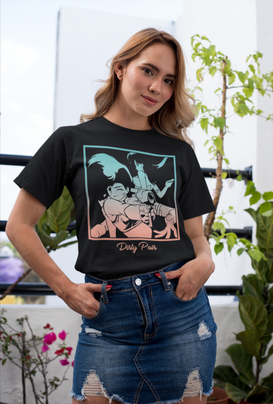 Par sujo unisex Anime T-shirt, camisa retrô Manga Waifu, par sujo, anos 80
