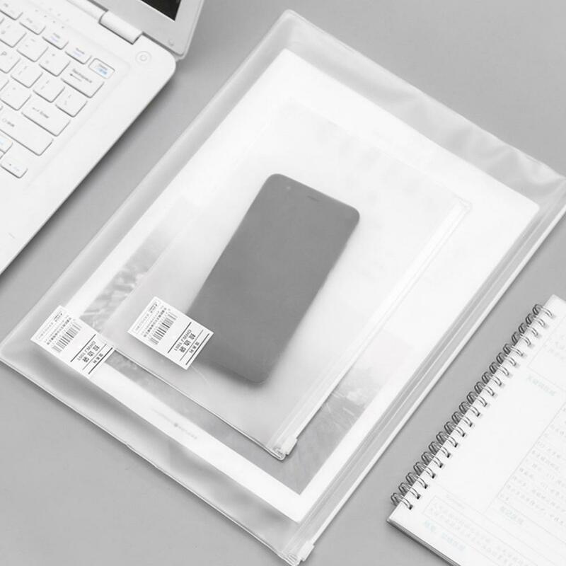 Прозрачный школьный офисный держатель для файлов, Самоуплотняющаяся сумка для хранения на молнии для ноутбука