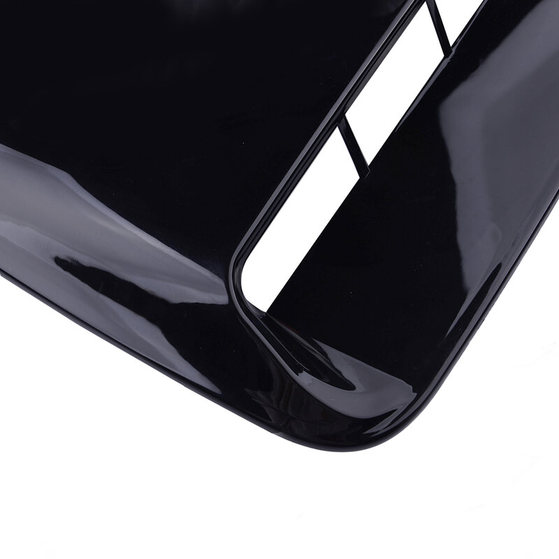 Car Universal Black Air Flow Intake Hood Scoop Vent Bonnet Decorative Cover Moulding Decal Decor Trim Accessories