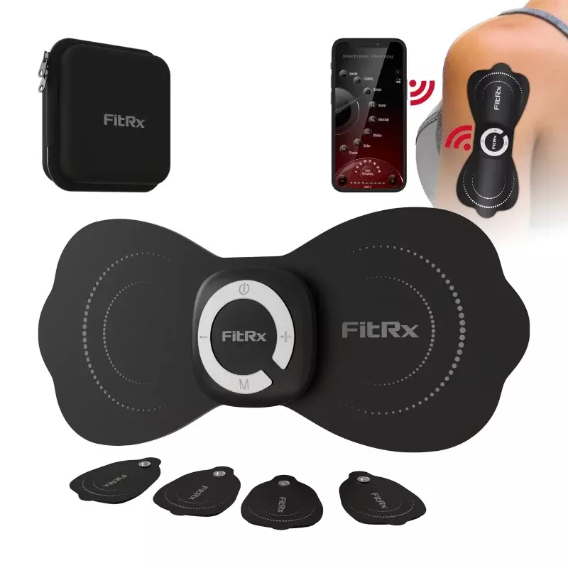 Bezprzewodowy masażer elektrodowy Fitrx-akumulator dziesiątki stymulator mięśni z kontrola aplikacji