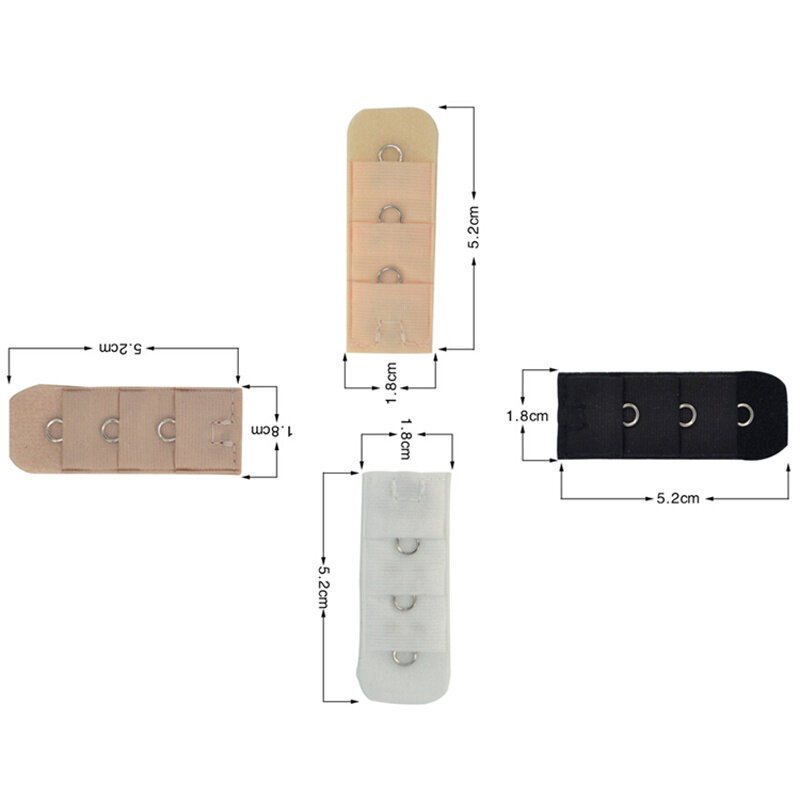 (4 peças) boa qualidade 1 gancho sutiã de volta extensor cinta extensão para mulher sutiã ajustável botton