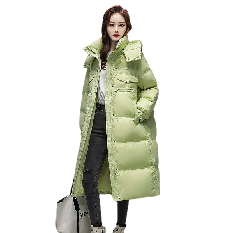 Mantel panjang wanita, mantel mode longgar dan hangat untuk musim dingin