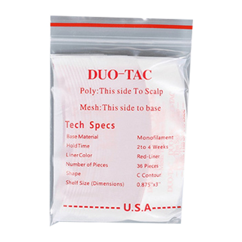 72Pc/Lot Super Strong Duo Tac Wig Double Tape Adhesive Extension Hair Strips for Toupees/Lace Wig Film Slitting Line