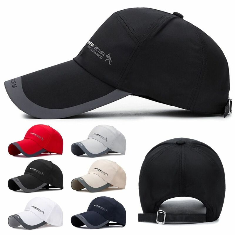 여성용 면 태양 모자, 여름 자외선 차단, 조절 가능한 빠른 건조 스포츠 모자, 야구 모자