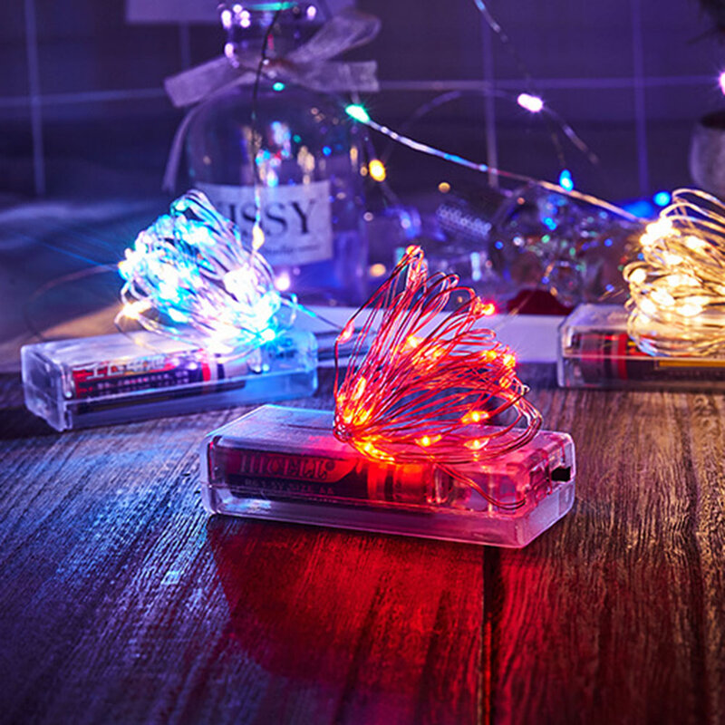أضواء سلسلة خرافية LED تعمل بالبطارية ، LED صغيرة ، بولي كلوريد الفينيل ، IP42 ، مقاومة للماء ، الزفاف ، عيد الميلاد ، إكليل ، ديكور الحفلات ، 3 أمتار